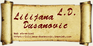 Lilijana Dušanović vizit kartica